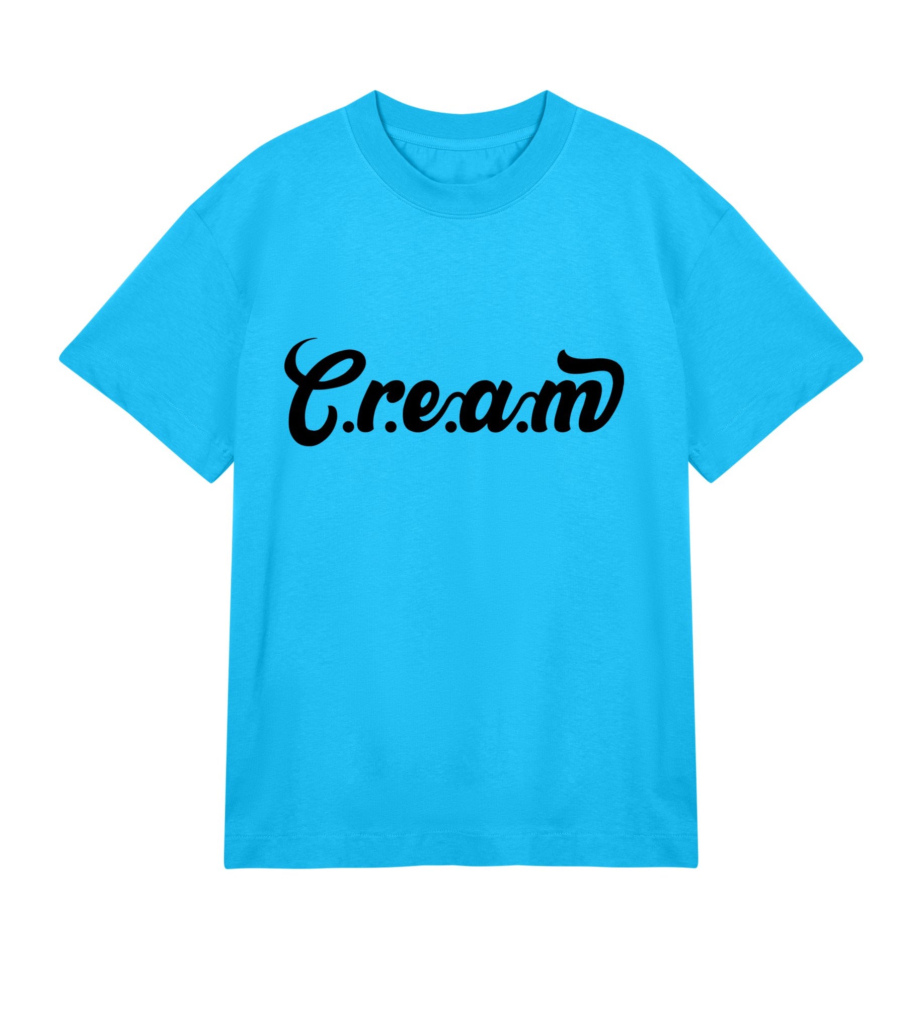 C.r.e.a.m Black Logo Mens Boxy Tee - Cream.energy