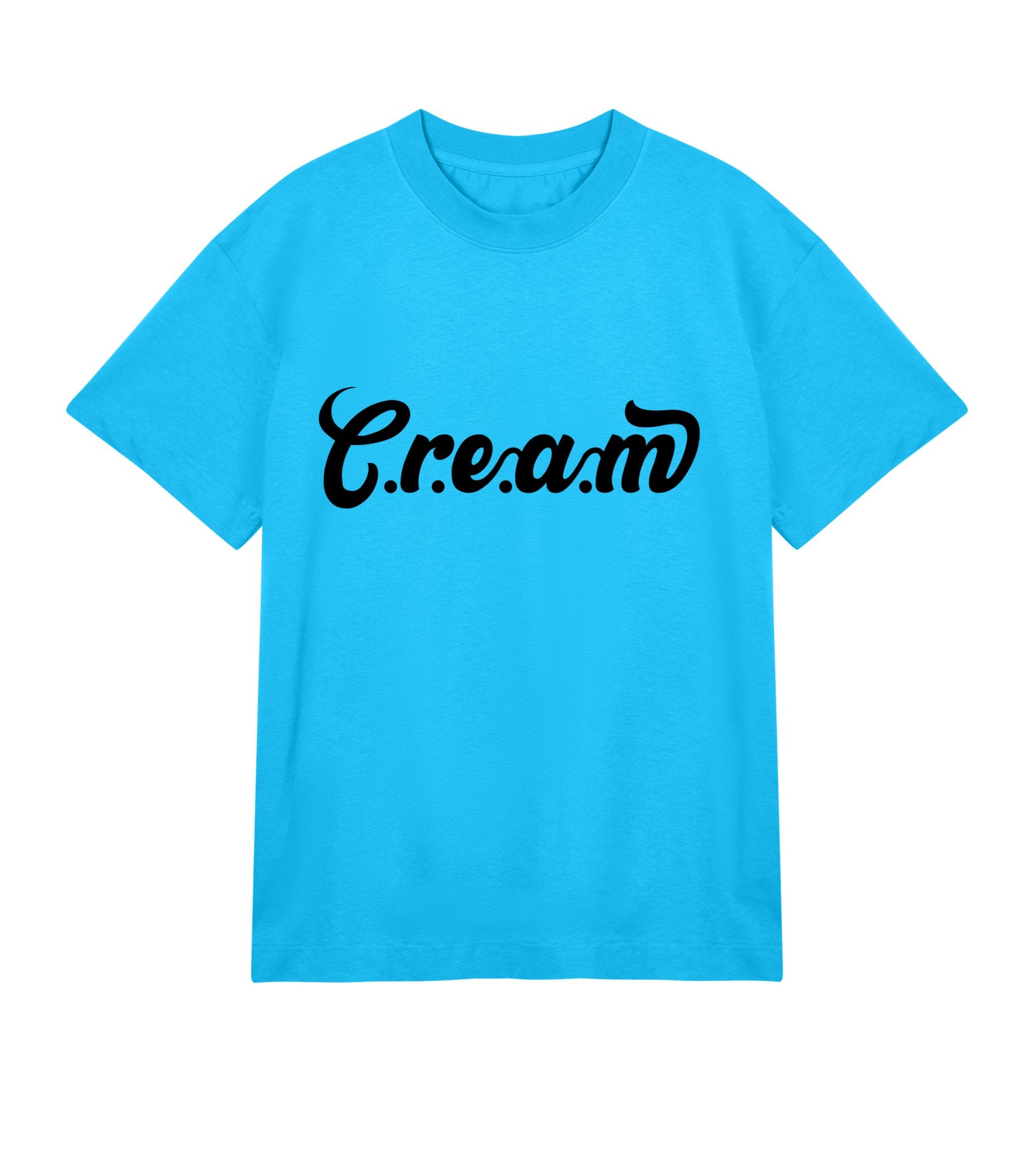 C.r.e.a.m Black Logo Mens Boxy Tee - Cream.energy