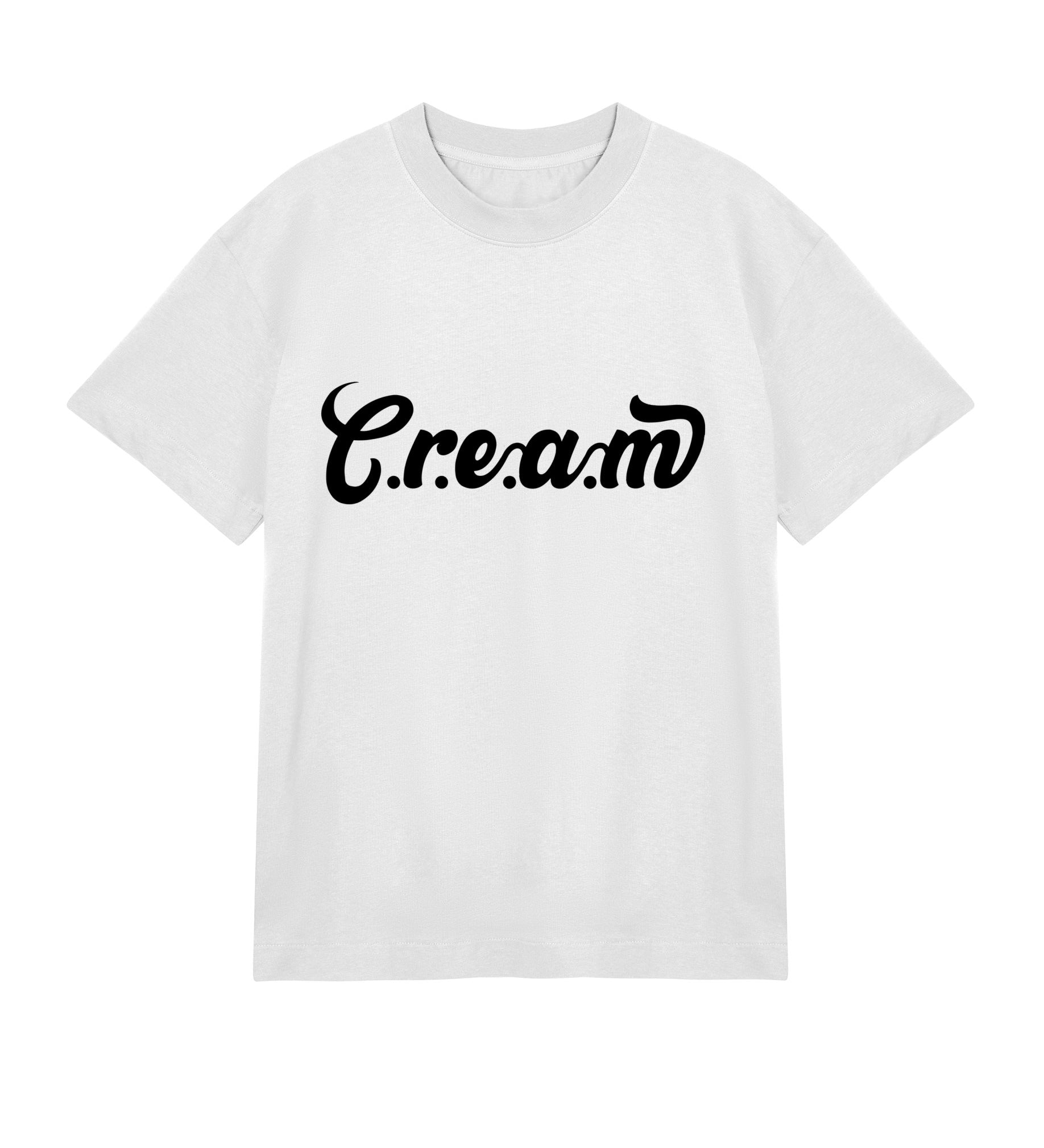 C.r.e.a.m Black Logo Mens Boxy Tee - Cream.energy