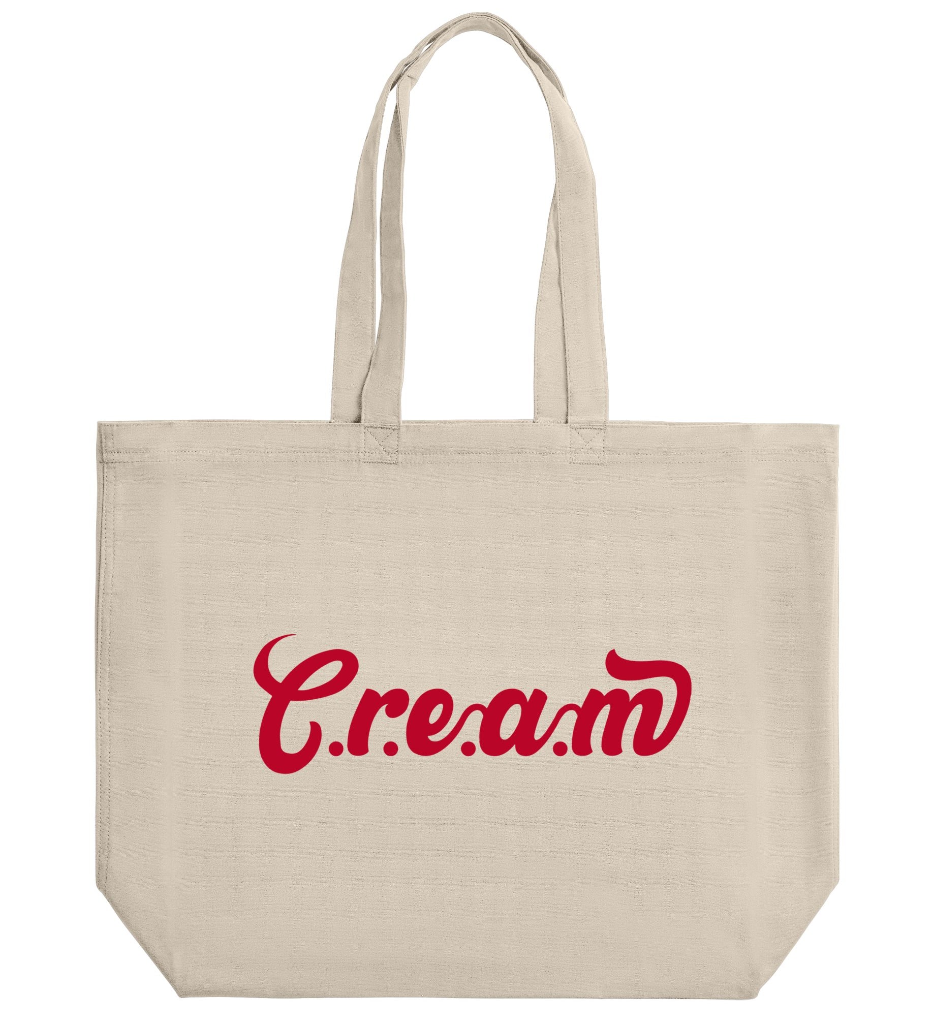 C.r.e.a.m Red Logo Large Tote - Cream.energy