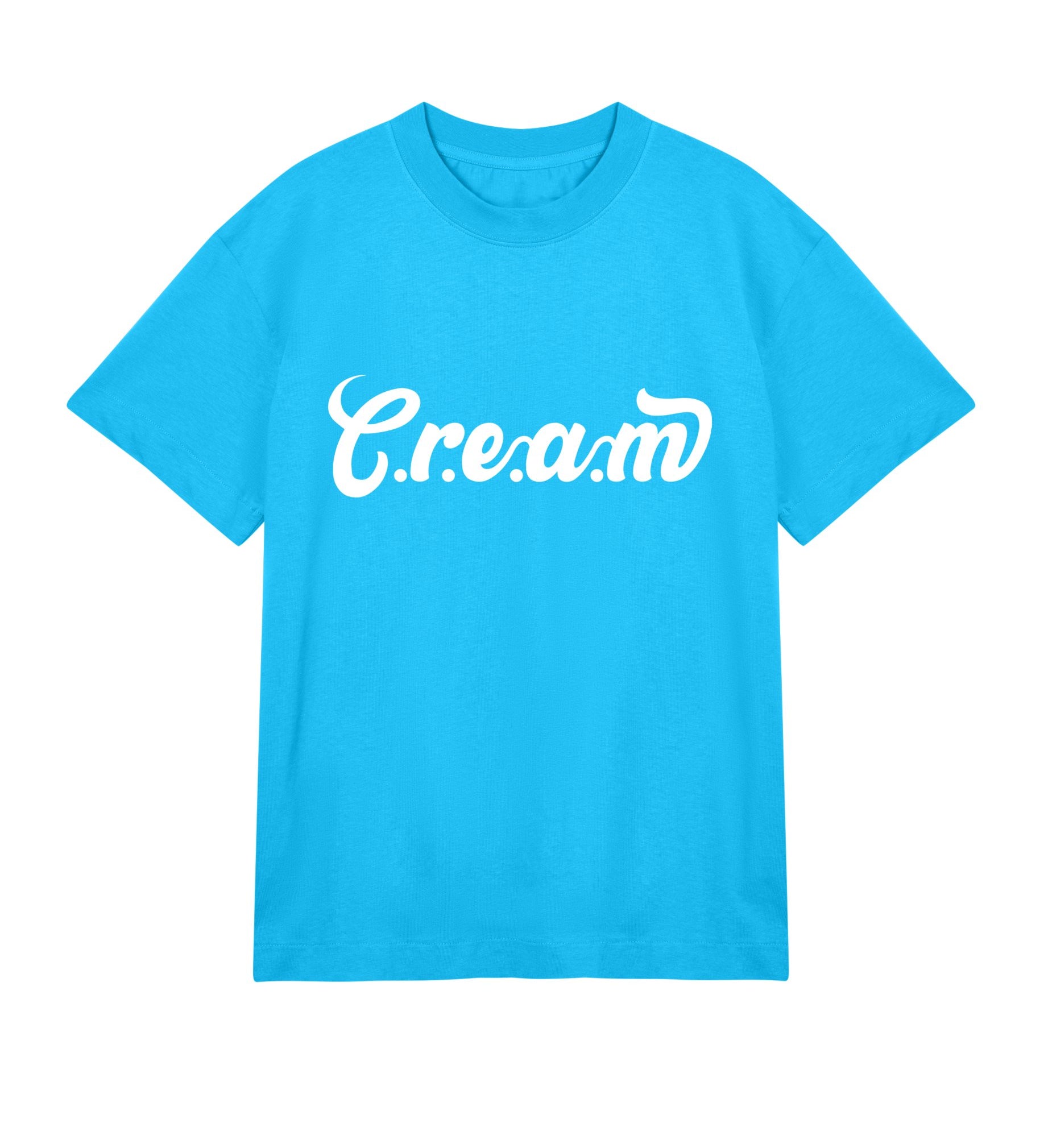 C.r.e.a.m White Logo Mens Boxy Tee - Cream.energy